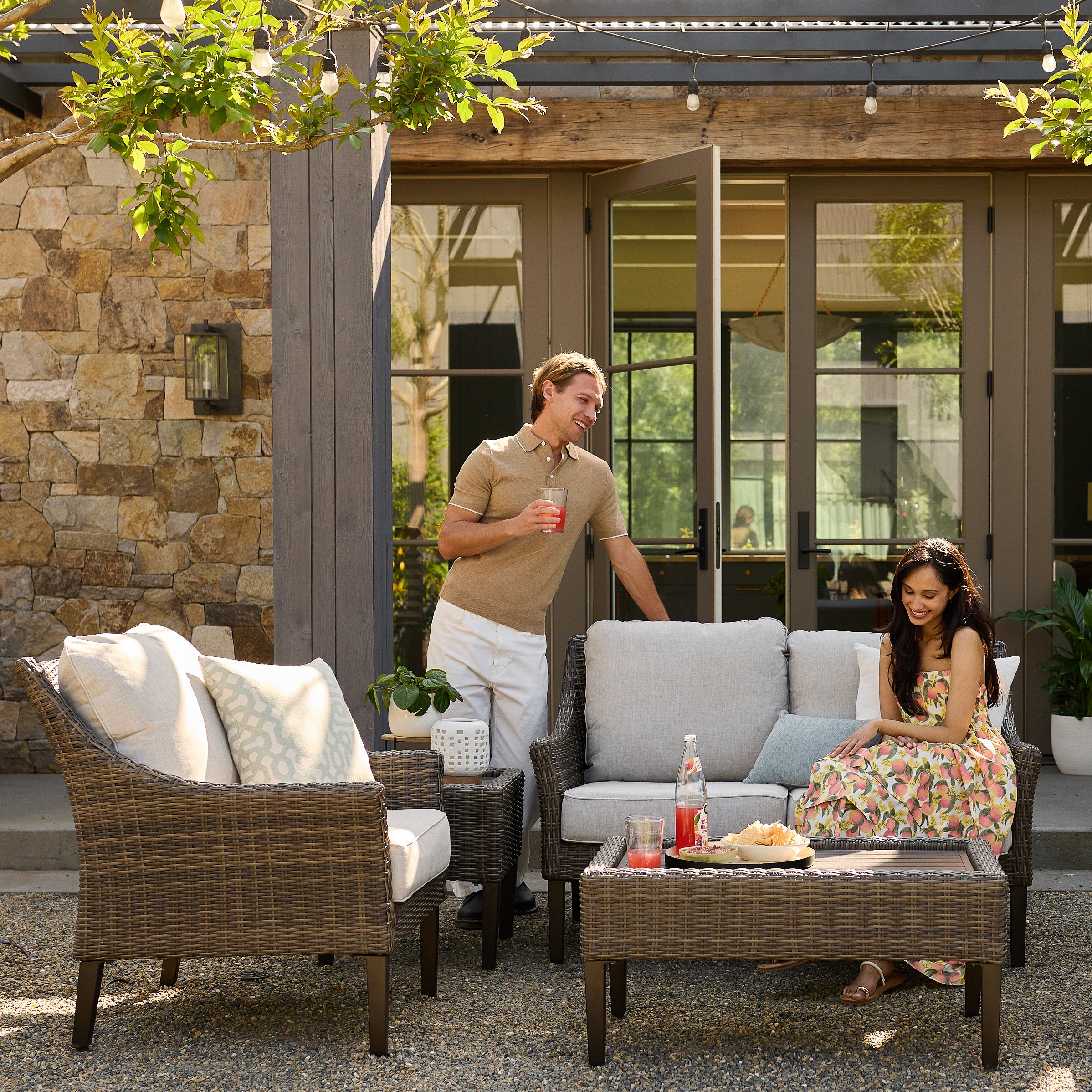 Harriet Conversation Set with Swivel Glider Chairs - Image 7
