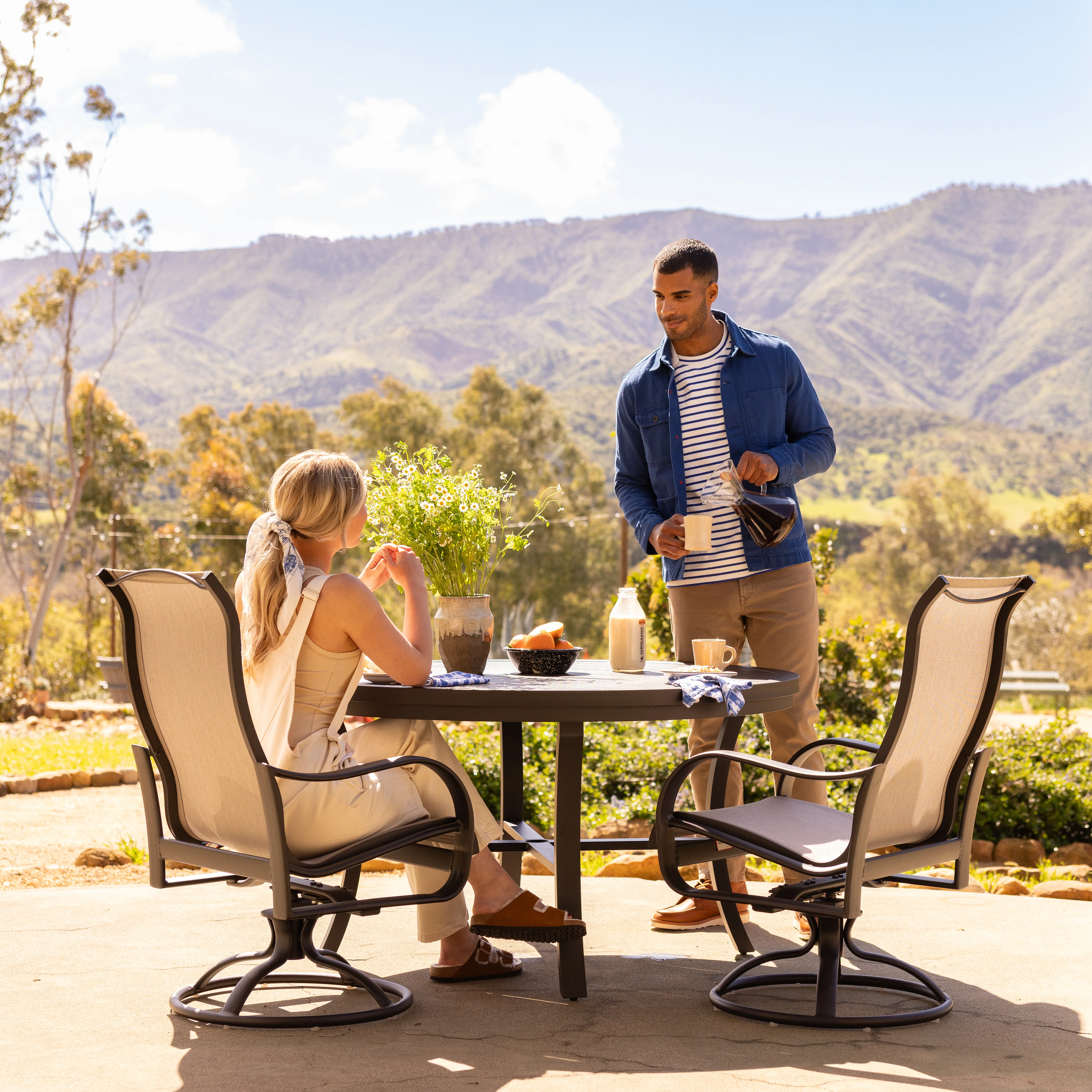 Pepin Outdoor Swivel Dining Chair - Image 7
